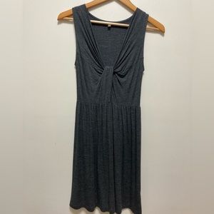 Grey V-Neck Stretch Dress Size XS J.Crew